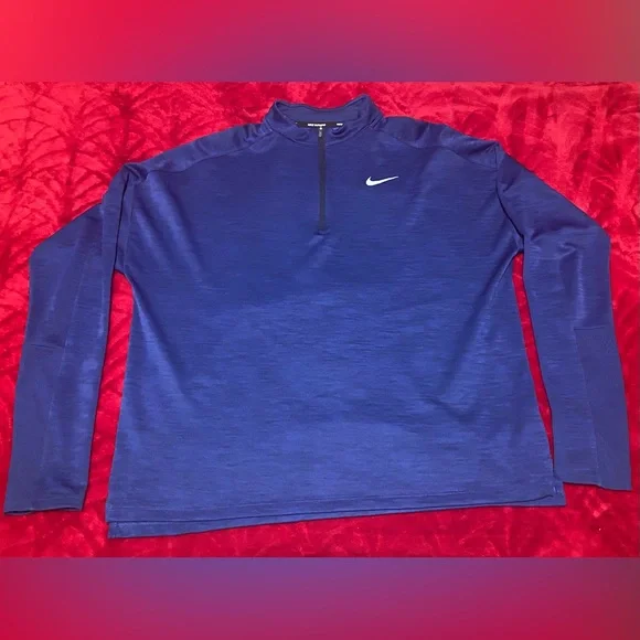 XL- Nike Navy Blue Running Shirt with Thumb Holes! Seriously like New! - Picture 1 of 15